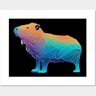 Vaporwave Capybara Posters and Art